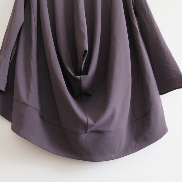 OSKA ISCHIKO Drapey Open Front Circle Cardigan in Mauve Purple Lagenlook Minimal - Picture 9 of 12